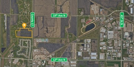 Rural County 17, West Fargo, ND - AERIAL map view