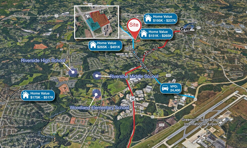 3418 Brushy Creek Rd, Greer, SC for sale - Building Photo - Image 1 of 1