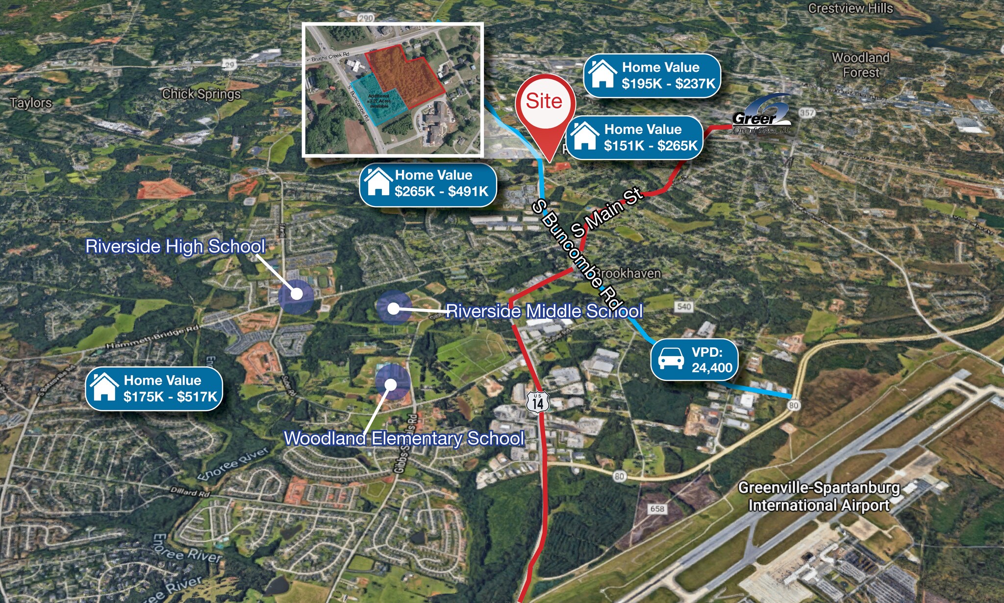 3418 Brushy Creek Rd, Greer, SC for sale Building Photo- Image 1 of 1