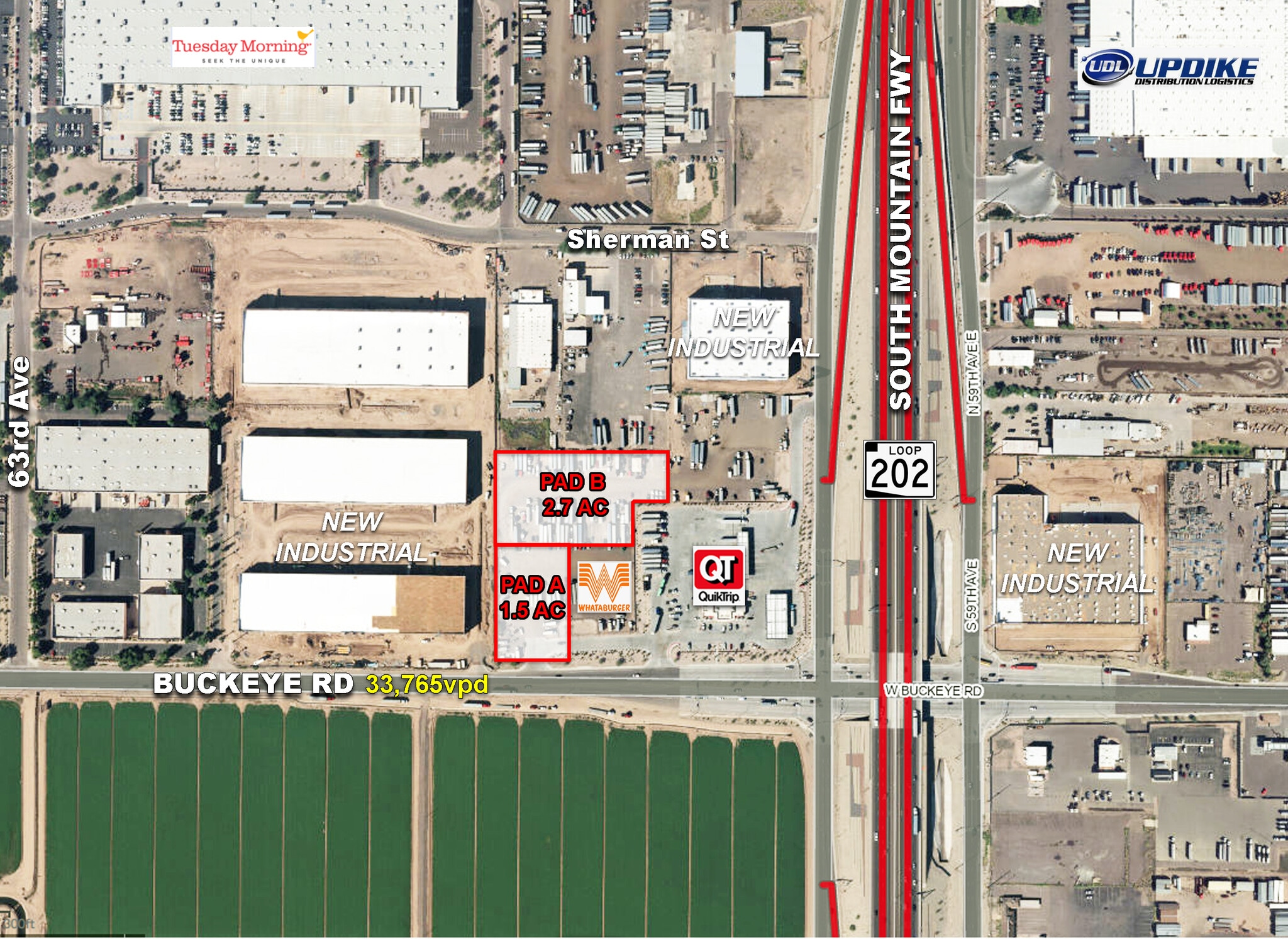 Buckeye, Phoenix, AZ for lease Aerial- Image 1 of 3