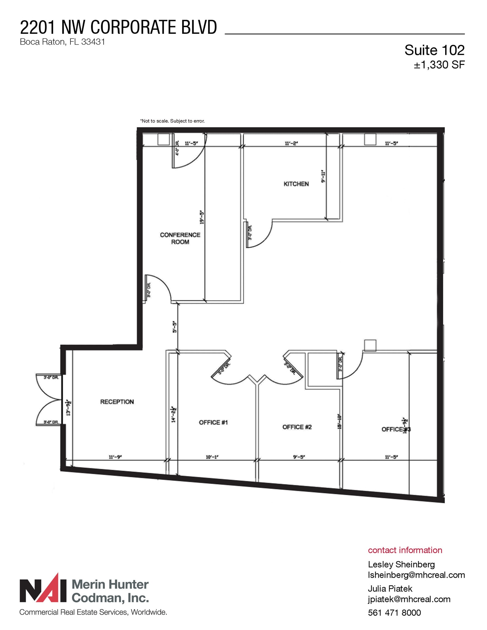 2201 NW Corporate Blvd, Boca Raton, FL for lease Floor Plan- Image 1 of 1