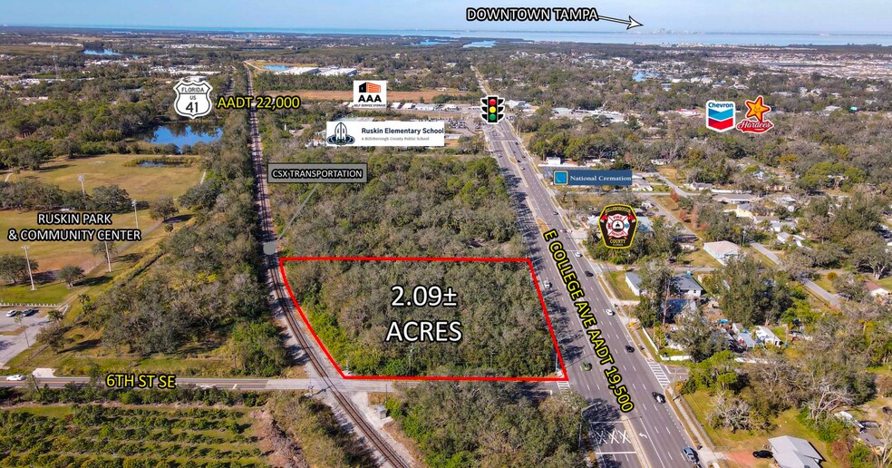 E. College & 6th St SE ave, Ruskin, FL for sale - Building Photo - Image 2 of 5