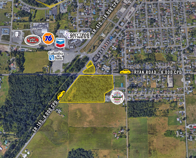 SE Corner of State Route 165 & Ryan Road, Buckley, WA for sale - Aerial - Image 1 of 1