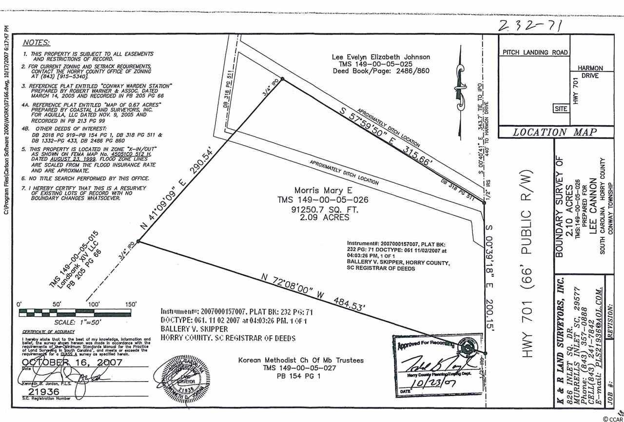 Hwy 701 & Pitch Landing Rd, Conway, SC for sale Building Photo- Image 1 of 1