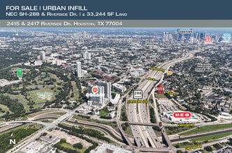 2415 Riverside Dr, Houston, TX - AERIAL  map view - Image1