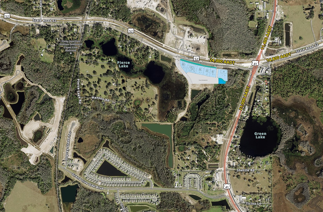 0 SWQ US 41 & SR 52, Land O' Lakes, FL for lease Aerial- Image 1 of 3