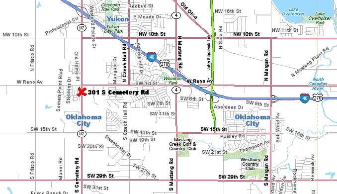 331 S Cemetery Rd, Yukon, OK for lease - Aerial - Image 2 of 6