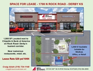 More details for 1700 N Rock Rd, Derby, KS - Retail for Lease