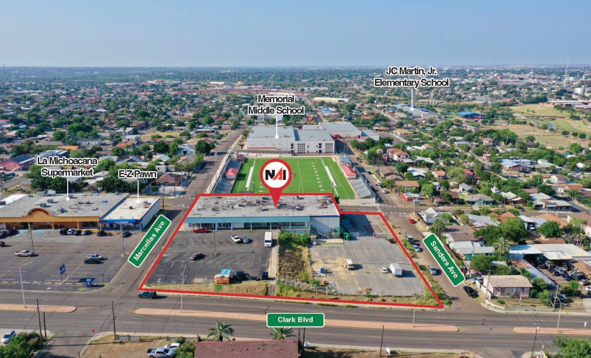 201 E Clark Blvd, Laredo, TX for sale Aerial- Image 1 of 11