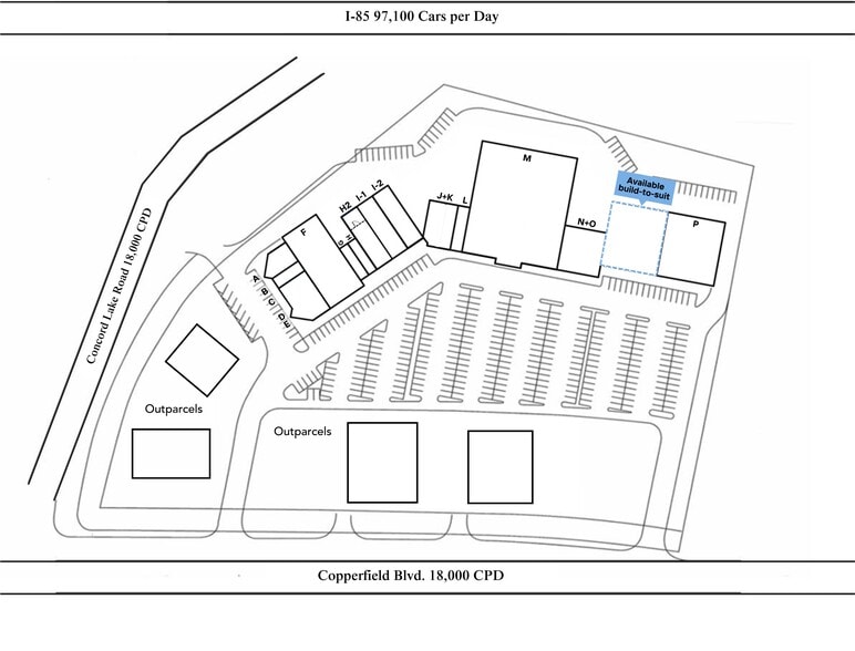 349 Copperfield Blvd, Concord, NC for lease - Site Plan - Image 1 of 13