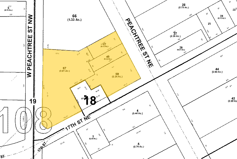 1400 Peachtree St NE, Atlanta, GA for lease - Plat Map - Image 2 of 5