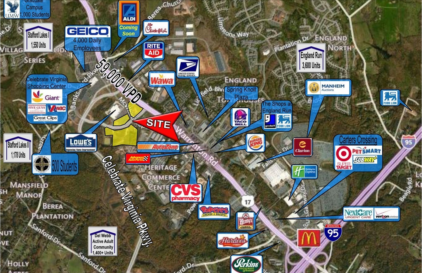 Banks Ford Pky McWhirt Loop, Fredericksburg, VA, 22406 Commercial