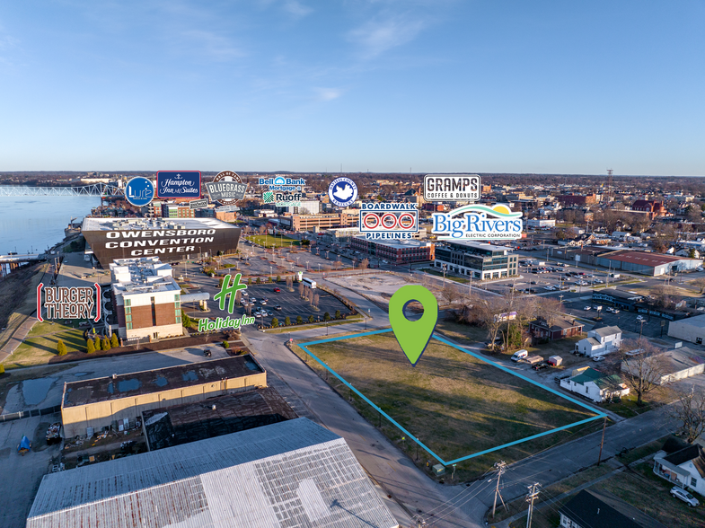 102 Elm Street, Owensboro, KY for lease - Aerial - Image 1 of 3