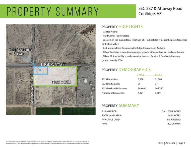 2701 E Az-287, Coolidge, AZ for sale - Building Photo - Image 2 of 3