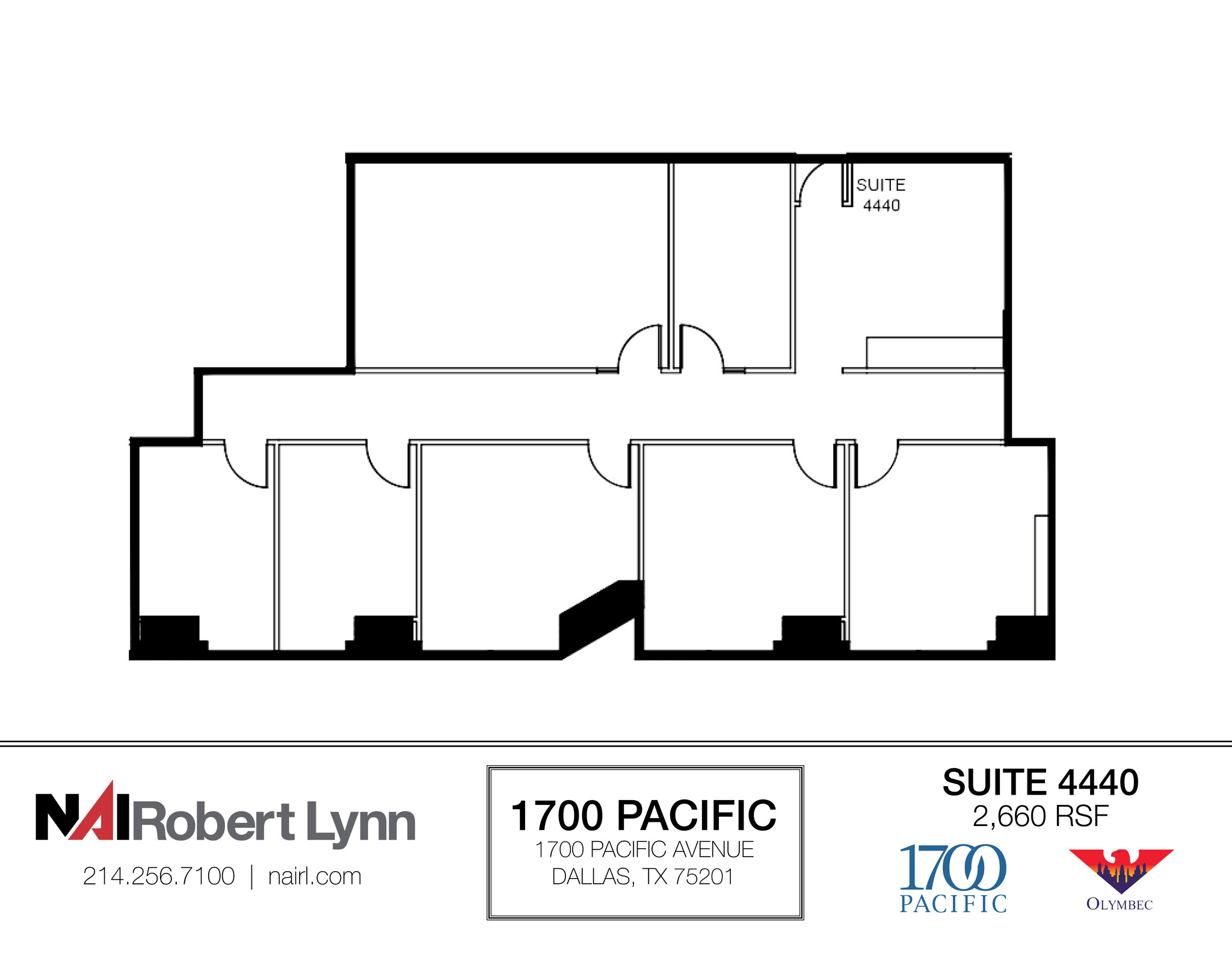 1700 Pacific Ave, Dallas, TX for lease Floor Plan- Image 1 of 2