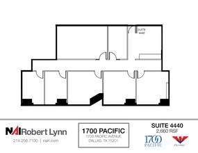 1700 Pacific Ave, Dallas, TX for lease Floor Plan- Image 1 of 2