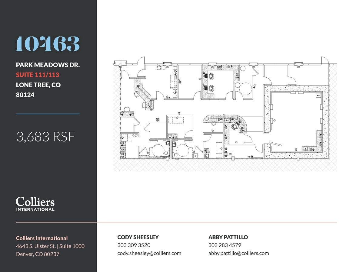 10463 Park Meadows Dr, Littleton, CO 80124 - Unit 111/113 - - Floor Plan - Image 1 of 1