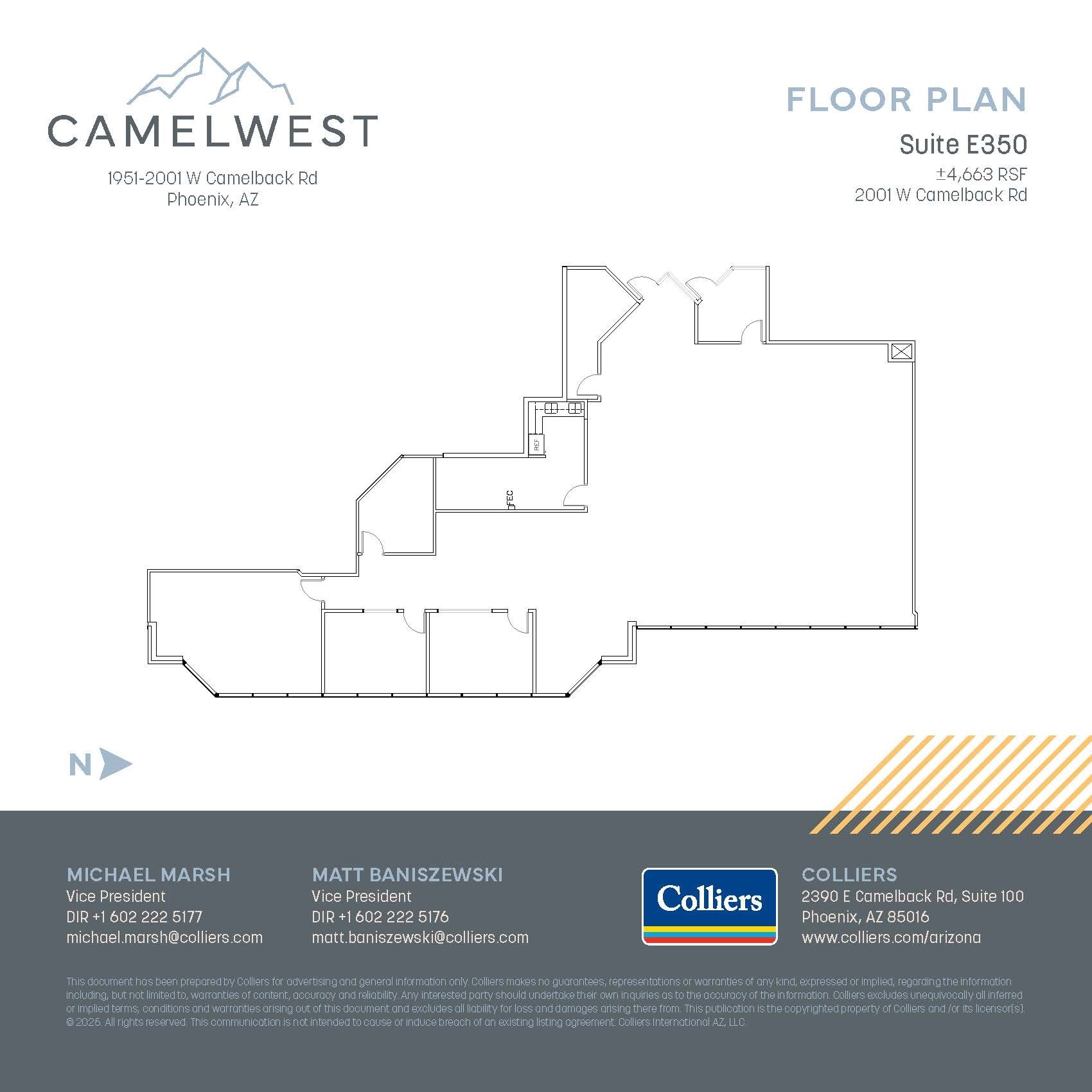 2001 W Camelback Rd, Phoenix, AZ for lease Floor Plan- Image 1 of 2
