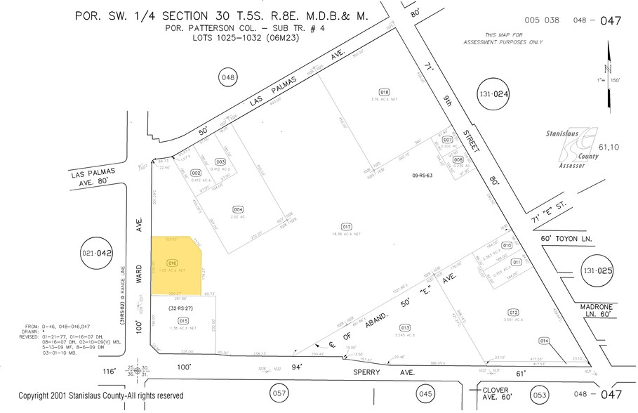 Ward Ave, Patterson, CA for sale - Plat Map - Image 3 of 3