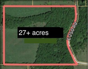 E 250 Rd, Overbrook, KS - AERIAL  map view