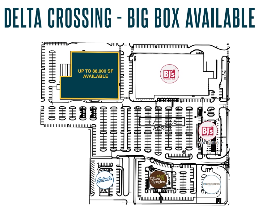 Delta Crossing- Big Box, Lansing, MI for lease Floor Plan- Image 1 of 1