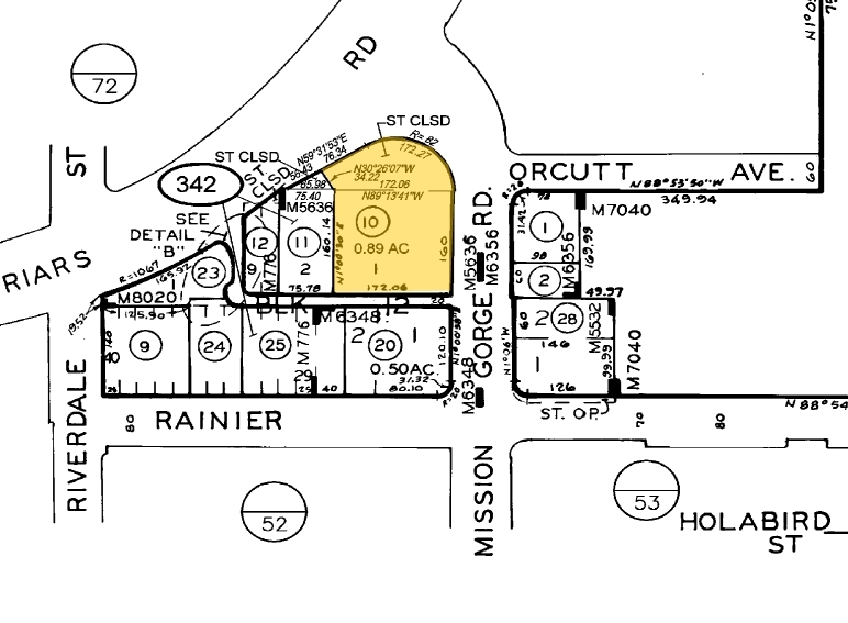 6424 Mission Gorge Rd, San Diego, CA for lease - Plat Map - Image 1 of 1