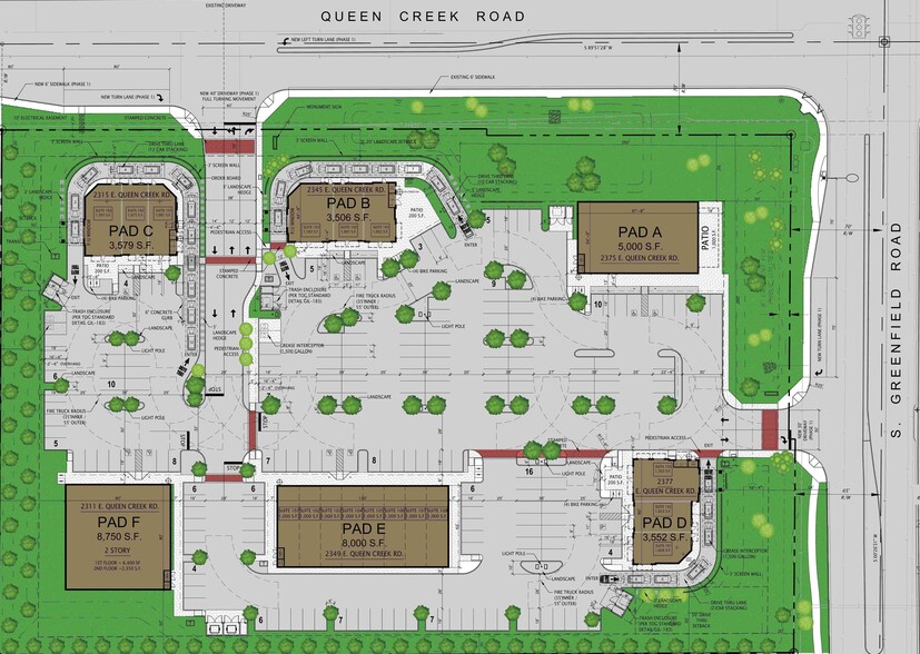 2343 E Queen Creek, Gilbert, AZ for lease - Site Plan - Image 2 of 16