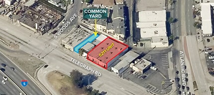 5207-5211 Telegraph Rd, Los Angeles, CA for lease Aerial- Image 2 of 2