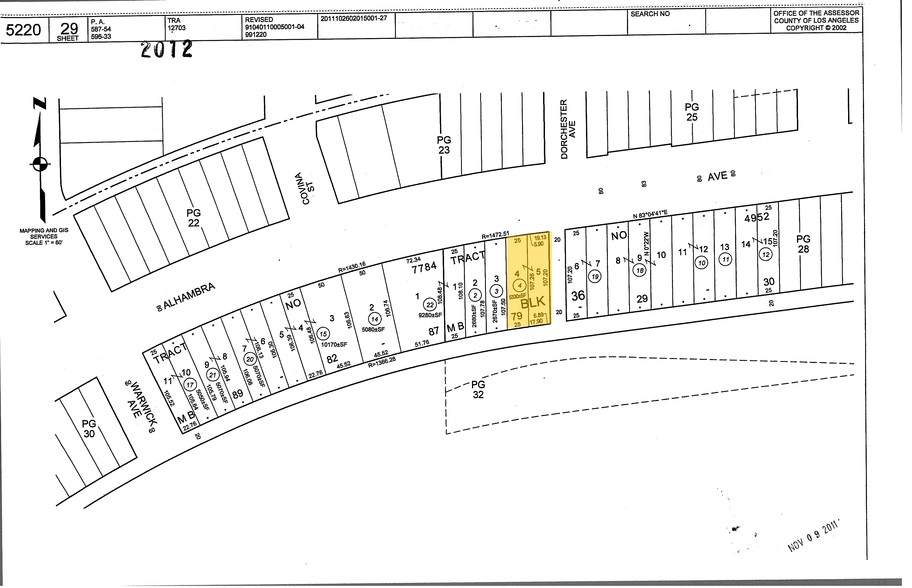 5520 Alhambra Ave, Los Angeles, CA for sale - Plat Map - Image 2 of 2