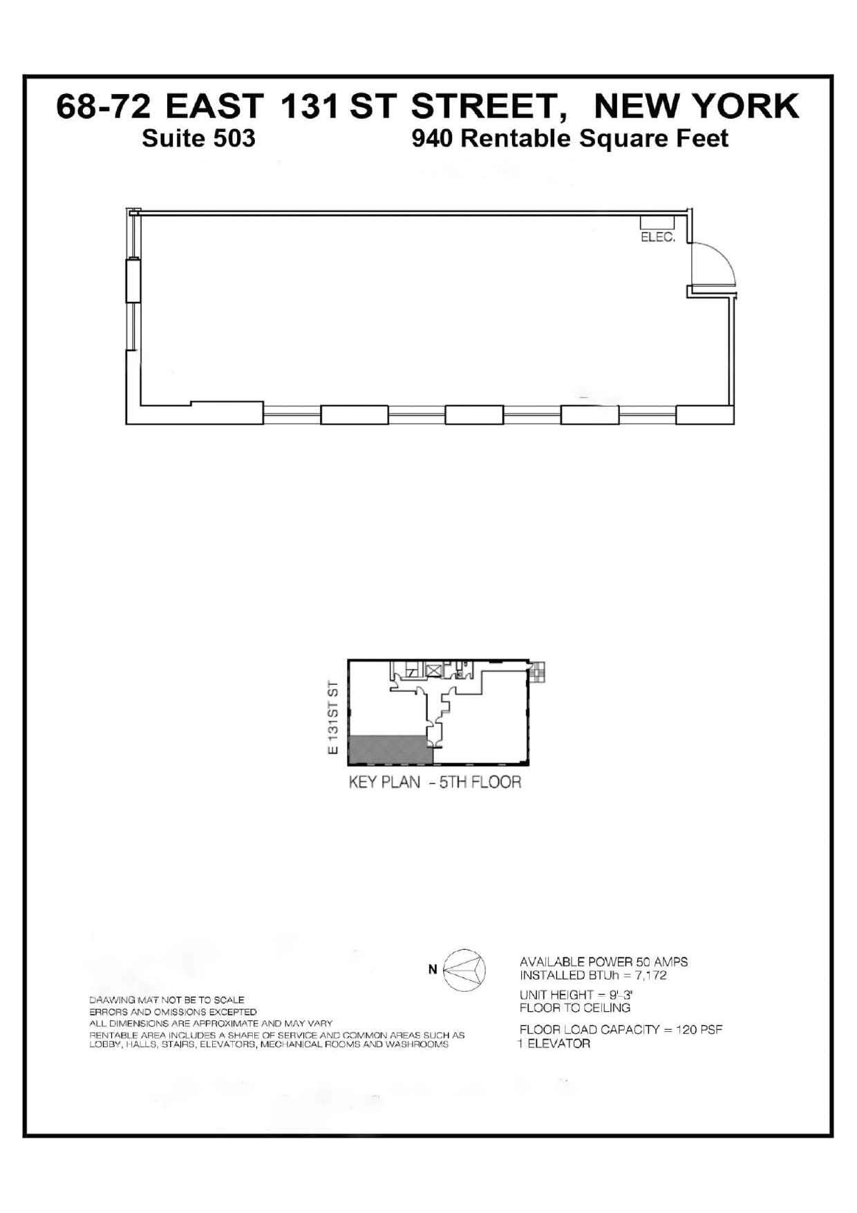 68 E 131st St, New York, NY for lease Floor Plan- Image 1 of 4