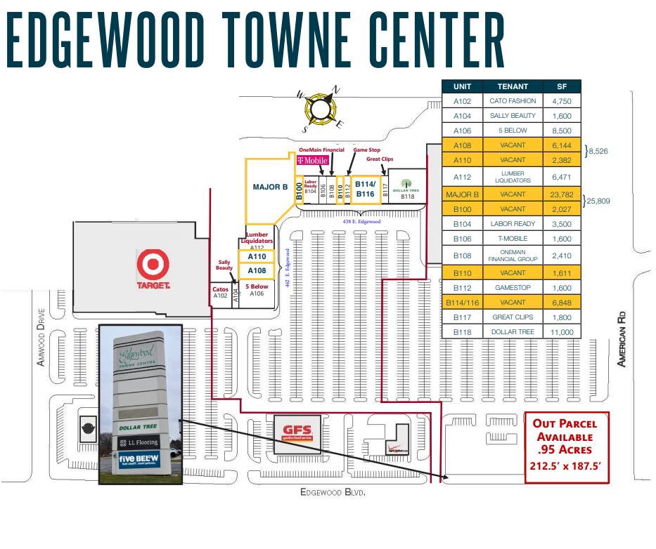 340-500 East Edgewood Blvd, Lansing, MI for lease Site Plan- Image 1 of 1