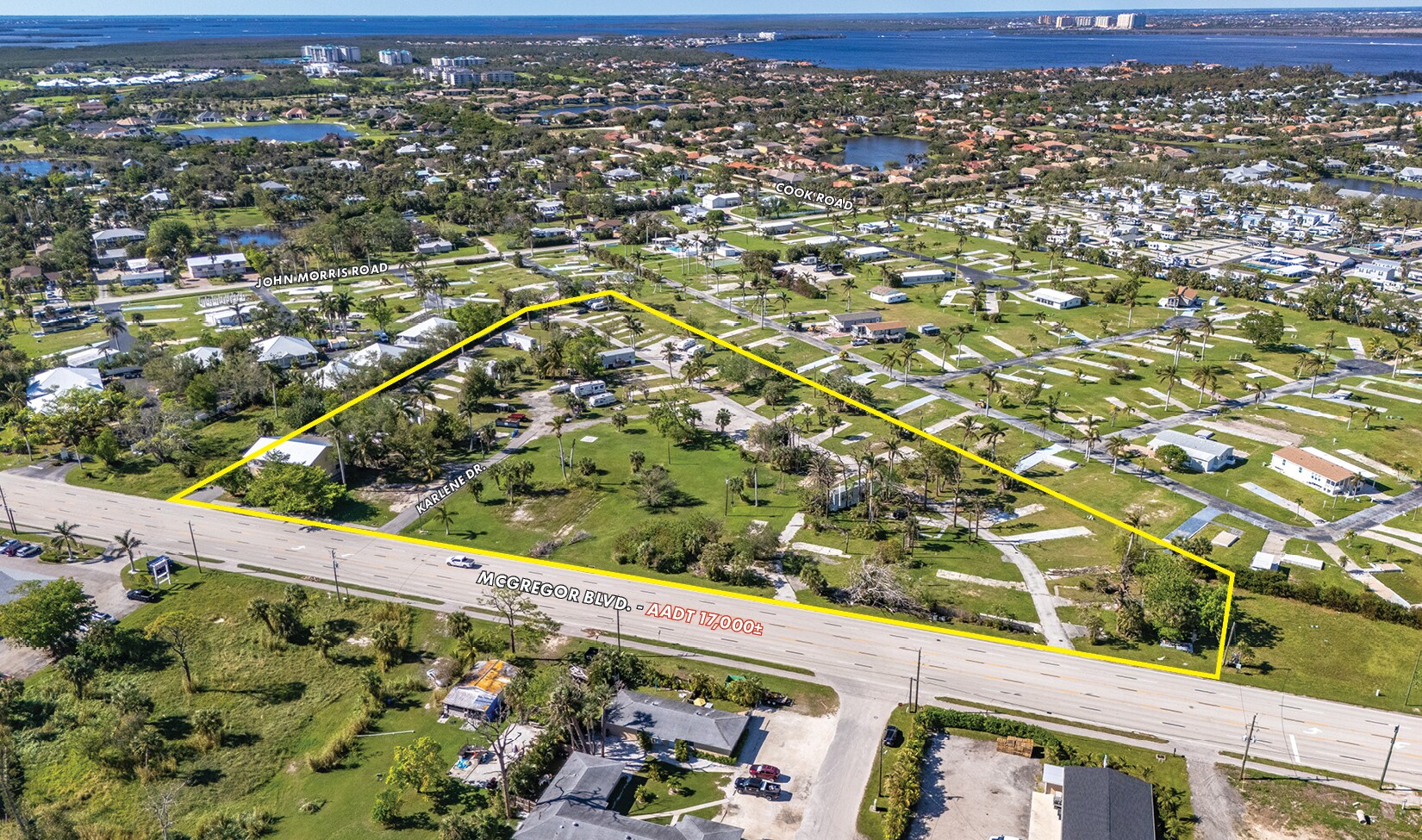 16600 McGregor Blvd, Fort Myers, FL for sale Aerial- Image 1 of 9