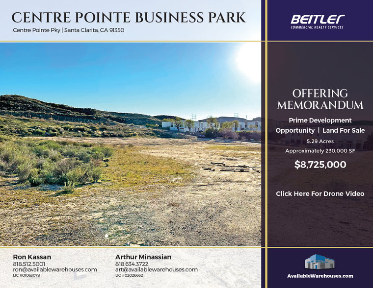 Centre Pointe Pky, Santa Clarita, CA for sale - Building Photo - Image 1 of 12