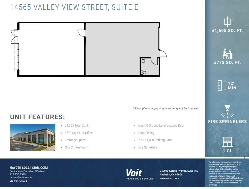 14525 Valley View Ave, Santa Fe Springs, CA for lease Floor Plan- Image 1 of 1