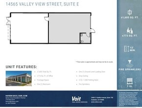 14525 Valley View Ave, Santa Fe Springs, CA for lease Floor Plan- Image 1 of 1