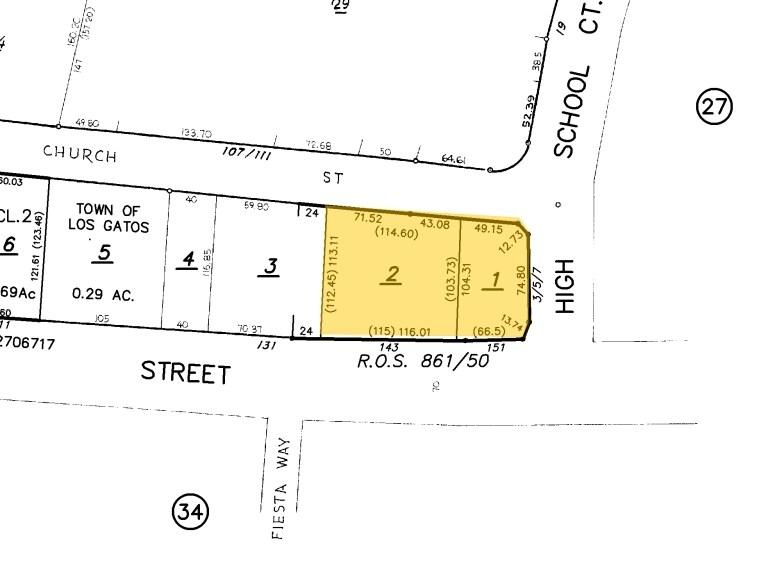 143-151 E Main St, Los Gatos, CA for sale Plat Map- Image 1 of 1