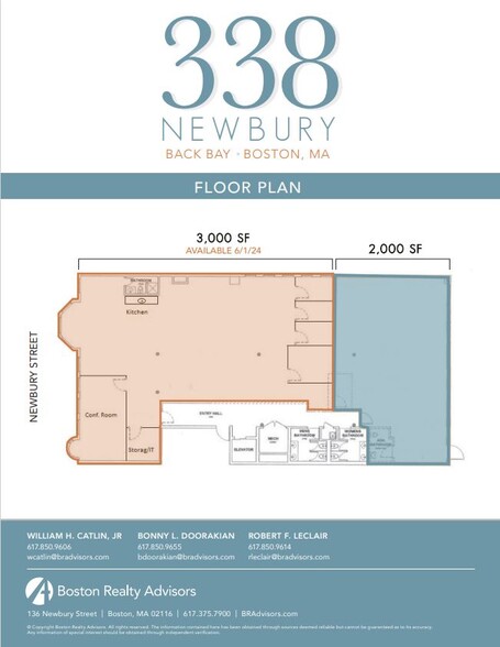 338 Newbury St, Boston, MA for lease - Floor Plan - Image 2 of 2