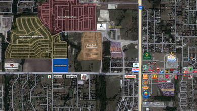 Ovilla Road & Uhl Road, Red Oak, TX - aerial  map view