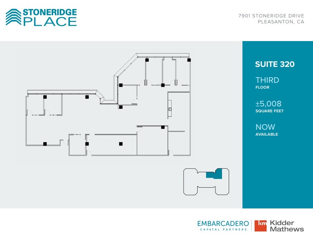 7901 Stoneridge Dr, Pleasanton, CA for lease Floor Plan- Image 1 of 2