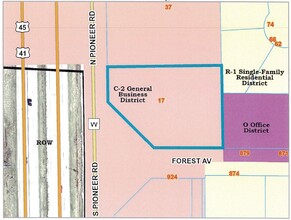 17 N Pioneer Rd, Fond Du Lac, WI - aerial  map view