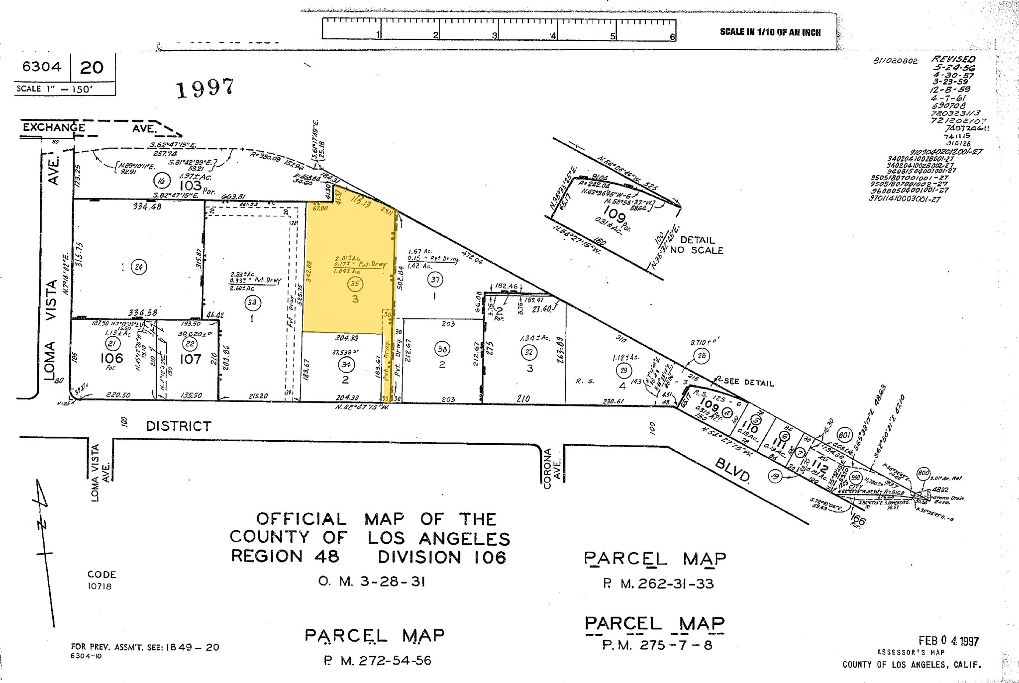 4625 District Blvd, Vernon, CA for sale Plat Map- Image 1 of 1