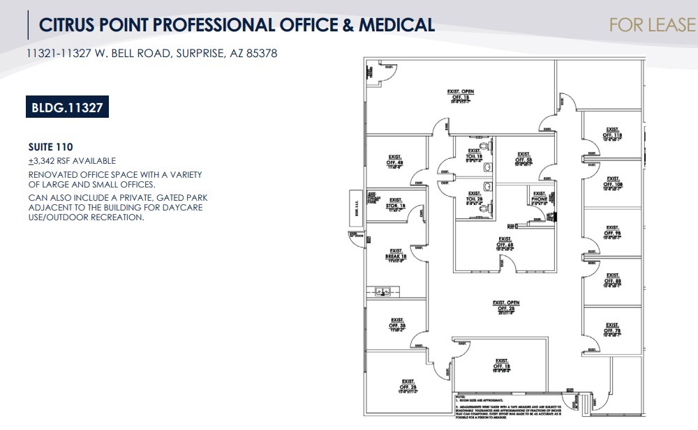 11327 W Bell Rd, Surprise, AZ for sale Floor Plan- Image 1 of 1