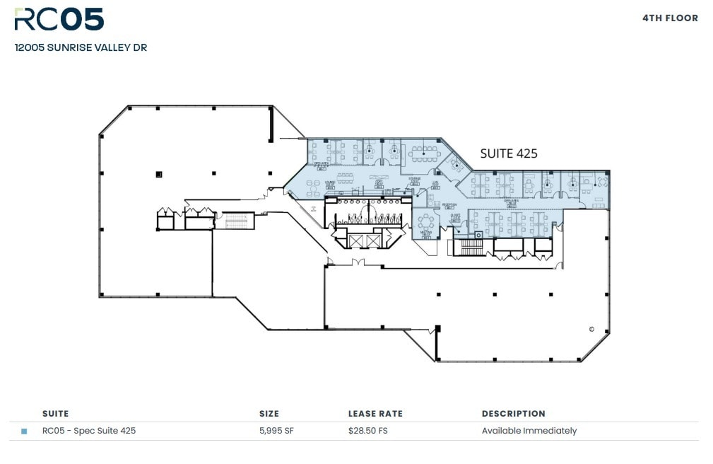 12001 Sunrise Valley Dr, Reston, VA for lease Floor Plan- Image 1 of 1
