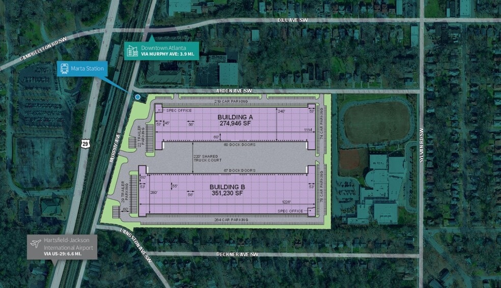 1400 Murphy Ave SW, Atlanta, GA for lease - Site Plan - Image 2 of 2