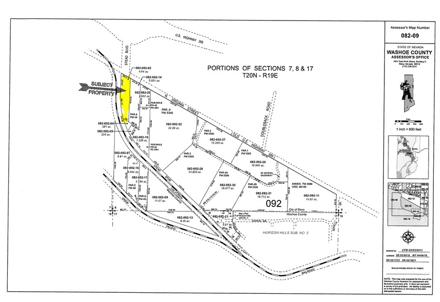 00 Stead Blvd, Reno, NV for sale - Plat Map - Image 1 of 1