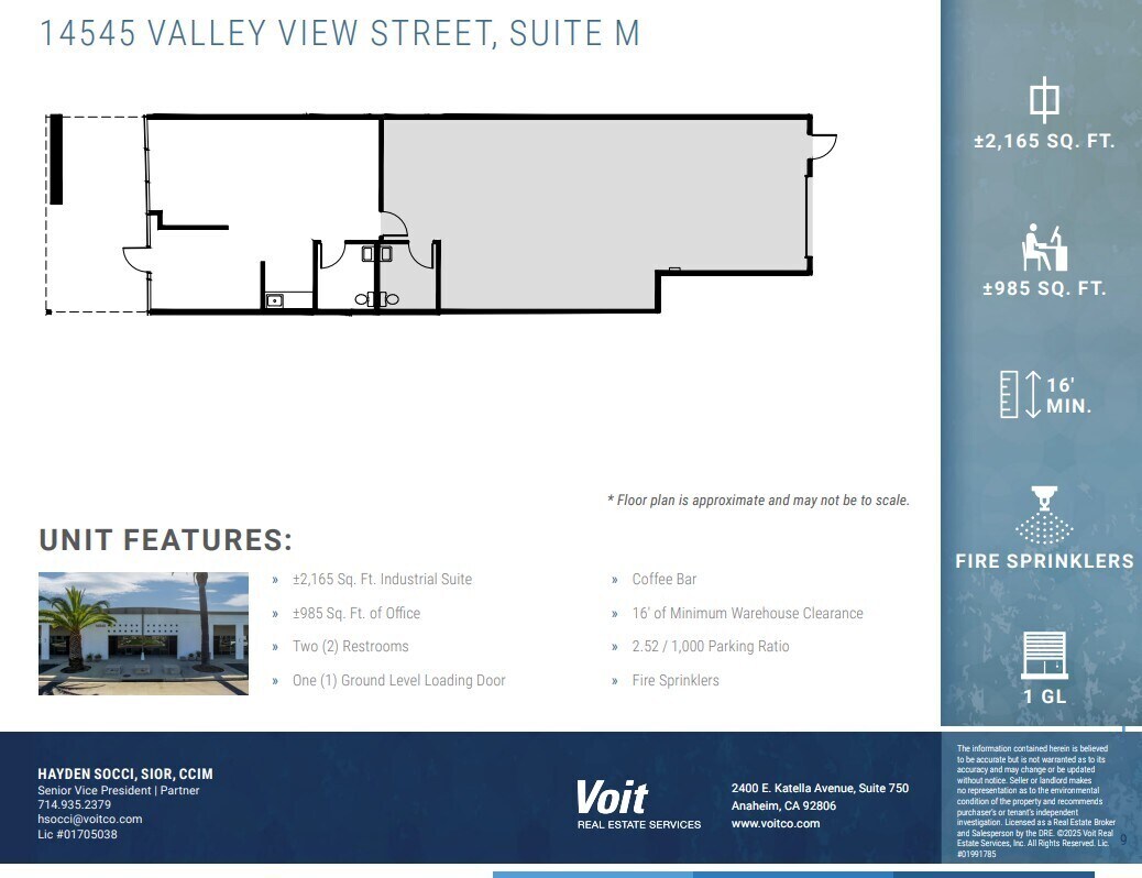 14525 Valley View Ave, Santa Fe Springs, CA for lease Floor Plan- Image 1 of 1