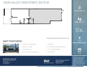 14525 Valley View Ave, Santa Fe Springs, CA for lease Floor Plan- Image 1 of 1
