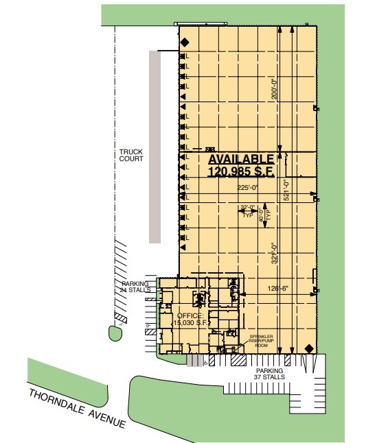 951-961 Thorndale Ave, Bensenville, IL for lease Site Plan- Image 1 of 1