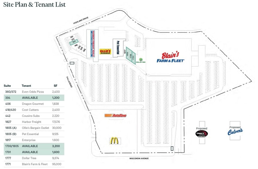 1771-1827 Wisconsin Ave, Grafton, WI for lease - Site Plan - Image 3 of 6