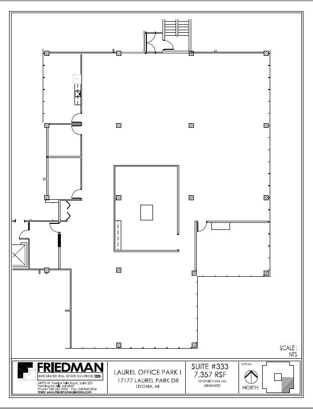 17177 N Laurel Park Dr, Livonia, MI for lease Floor Plan- Image 1 of 2